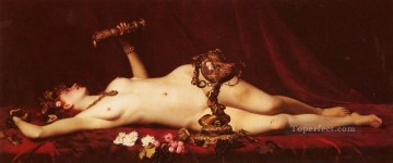 Desnudo Painting - Bacchante Enivree desnuda Adolphe Alexandre Lesrel